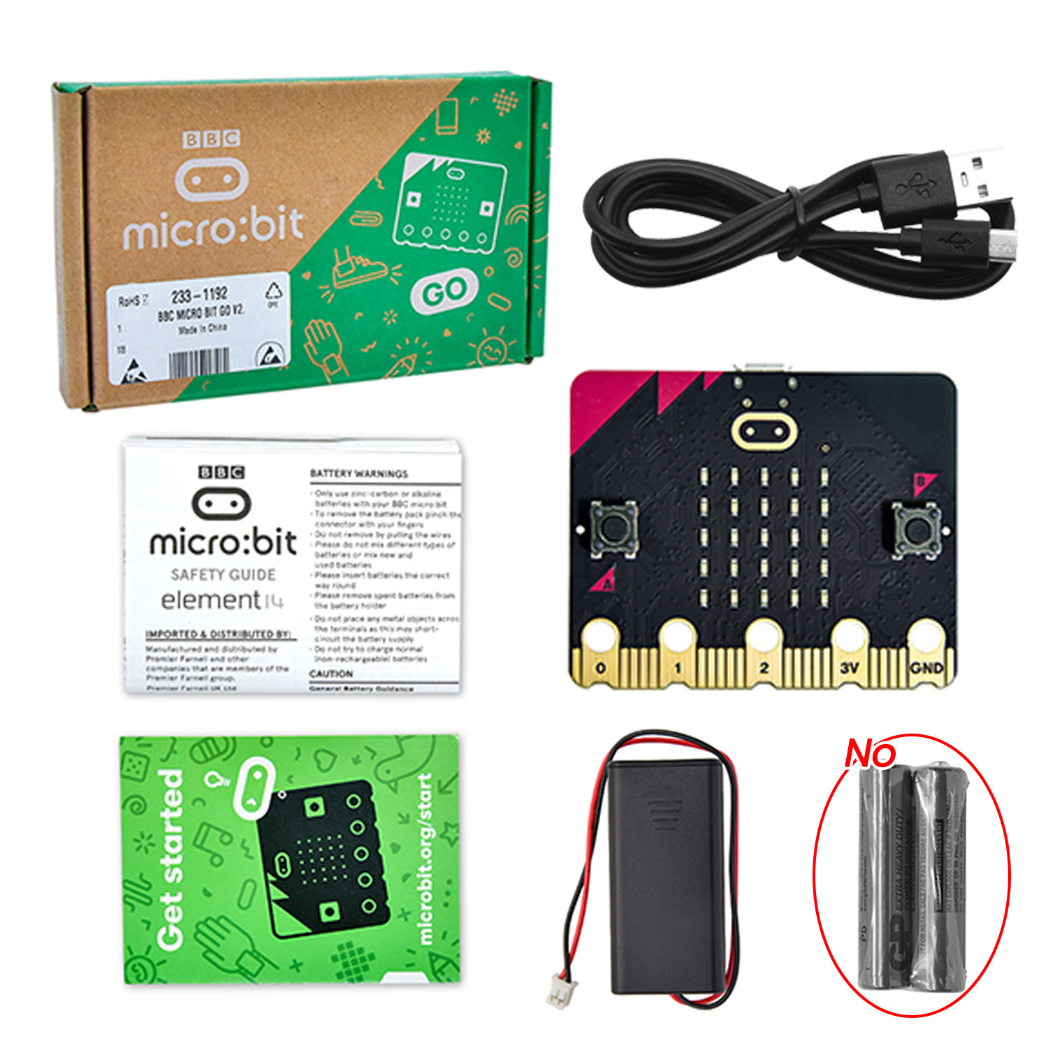Microbit Robot - لوحة تطوير BBC Micro Bit V2