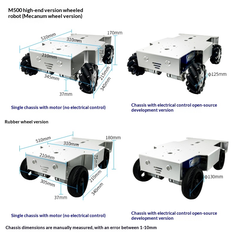 روبوت بعجلات رباعية الدفع عالي - مراجعة Tracked Robot Chassis وسعره