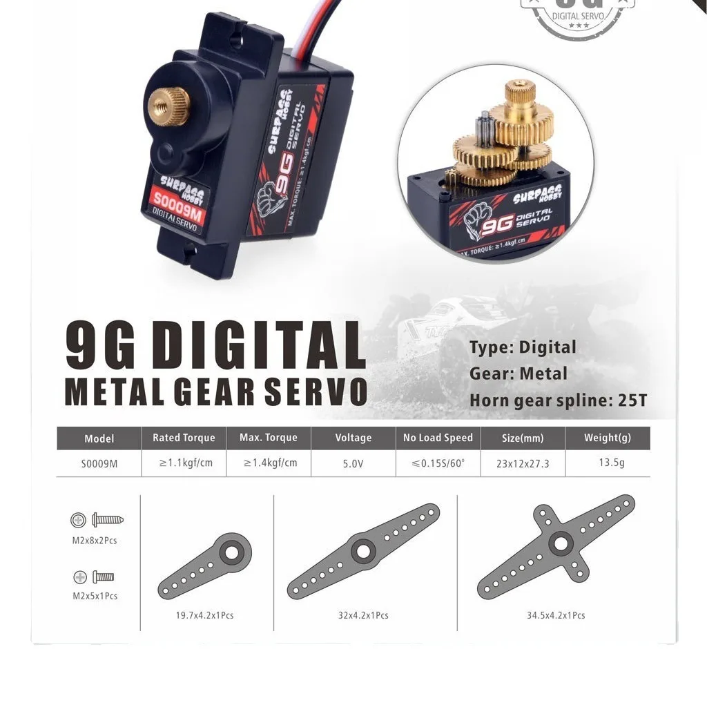 RC الرقمية مايكرو سيرفو 2g 3.7 - مراجعة Micro Servo وسعره