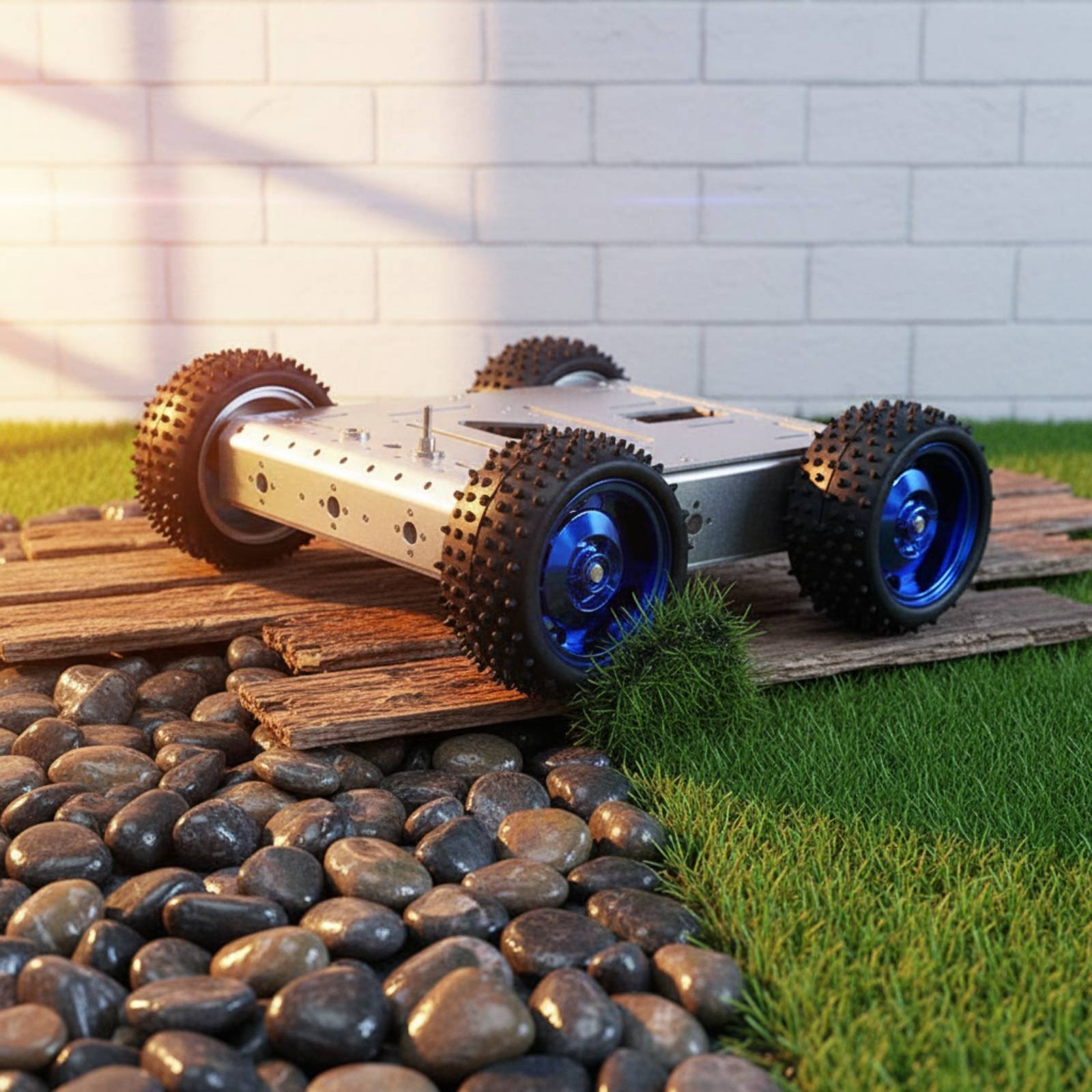 هيكل سيارة ذكية رباعية الدفع ب - مراجعة Robot Wheel وسعره