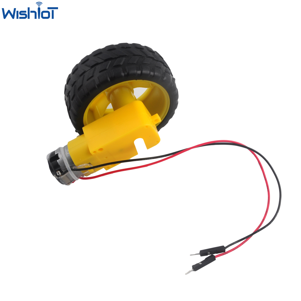 DC3-6V 1:48 علبة التروس TT موت - مراجعة Robot Wheel وسعره