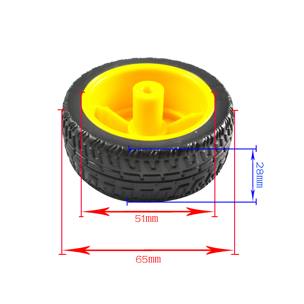 DC3-6V 1:48 علبة التروس TT موت - مراجعة Robot Wheel وسعره
